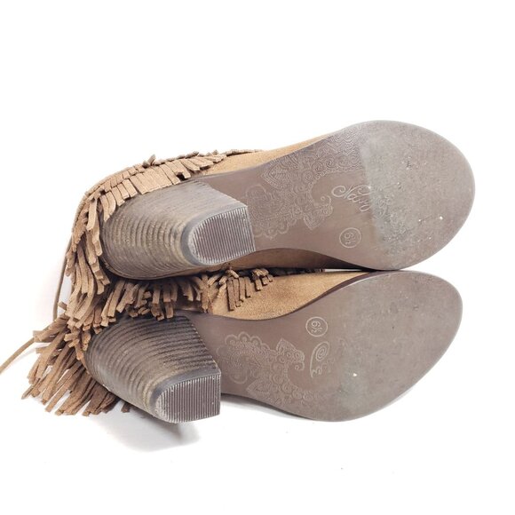 Naughty Monkey Women's Size 6.5 Brown Suede Leather Ankle Bootie - Picture 9 of 9